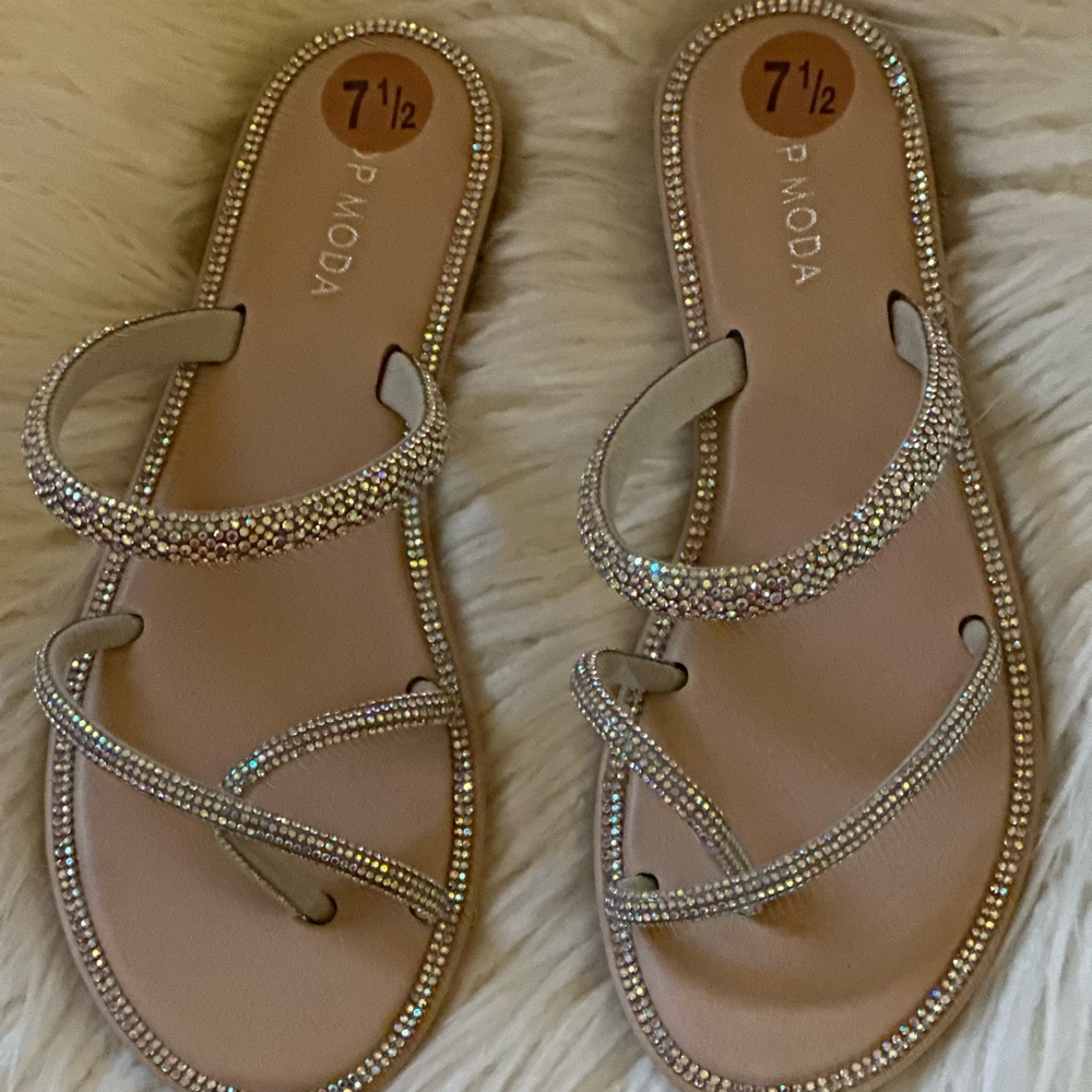 Sparkly/Glitter Sandels SIZE 7 1/2